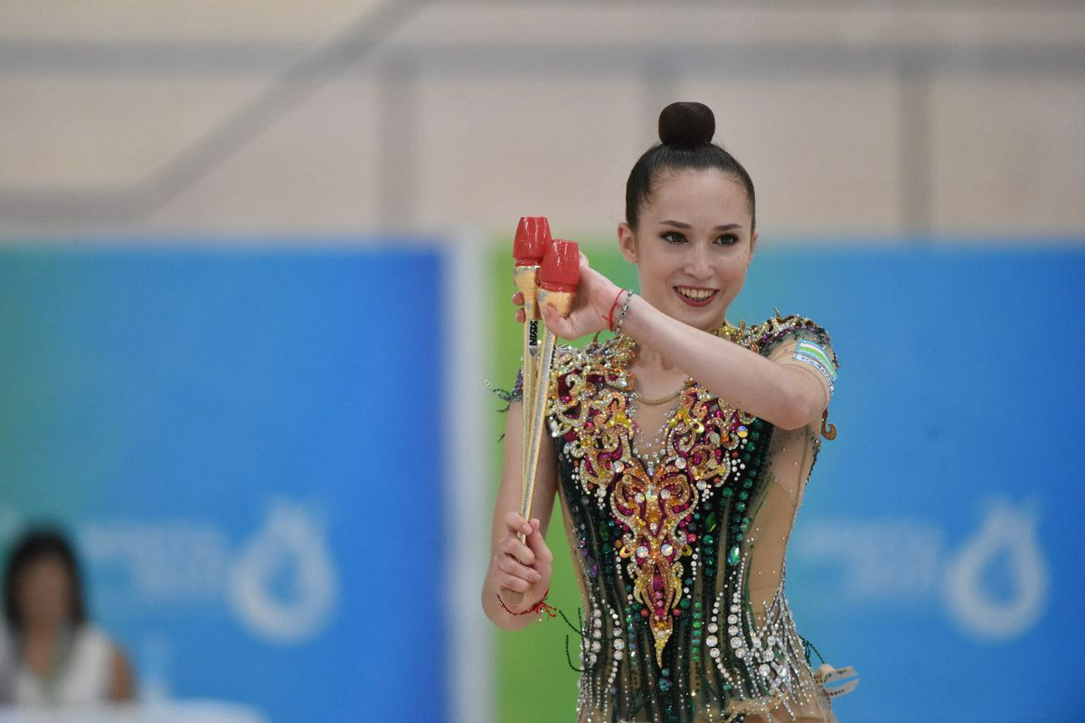 Гимнастка Тахмина Икромова завоевала золотую медаль Азиатских игр