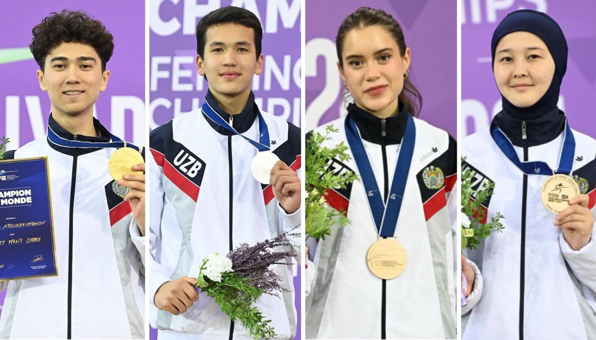 Узбекистан завершил молодежный ЧМ по фехтованию с четырьмя медалями
