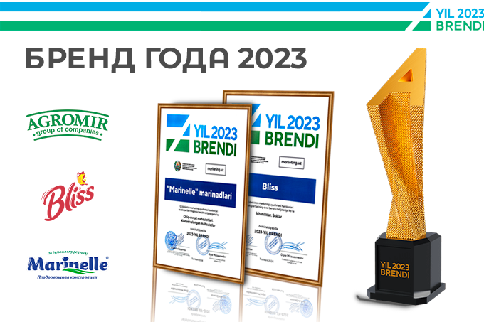 Соки Bliss и консервация Marinelle стали победителями VII ежегодной премии «Бренд года 2023»