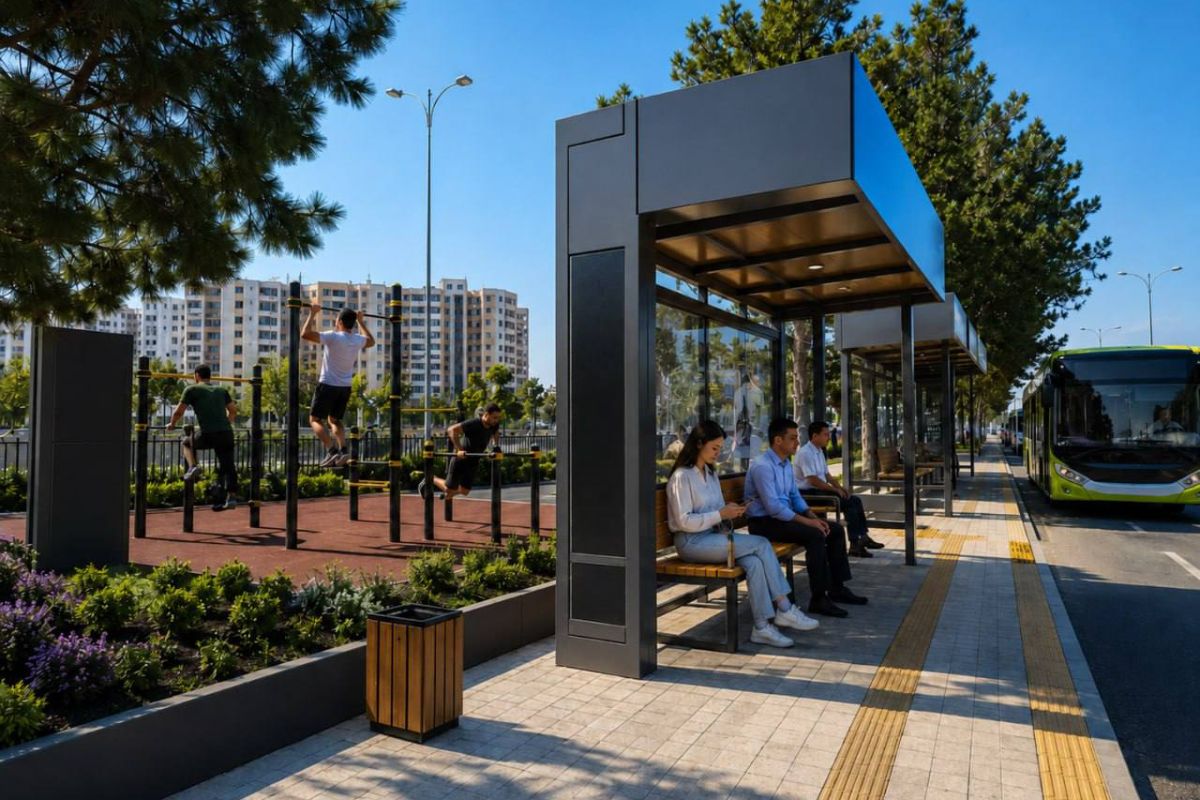 В Ташкенте организовали первую «спортивную» остановку