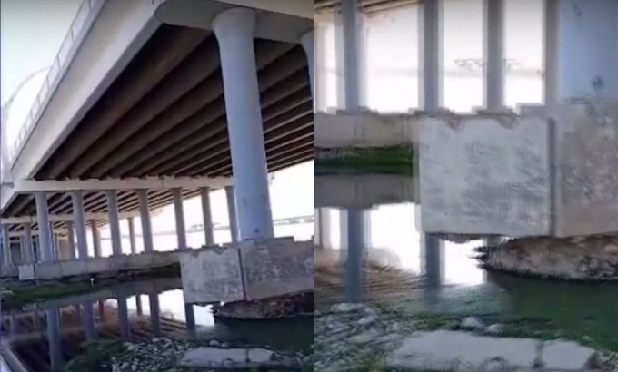 Мост через реку Чирчик пришел в негодность из-за гравийных экскаваторов – видео