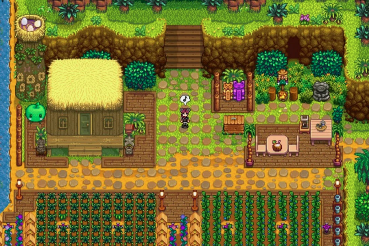 Поклонник Stardew Valley воссоздал портрет разработчика игры на ферме