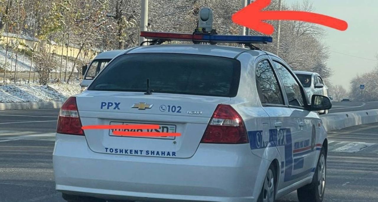 В Узбекистане патрульные машины получили камеры, круглосуточно фиксирующие нарушения ПДД