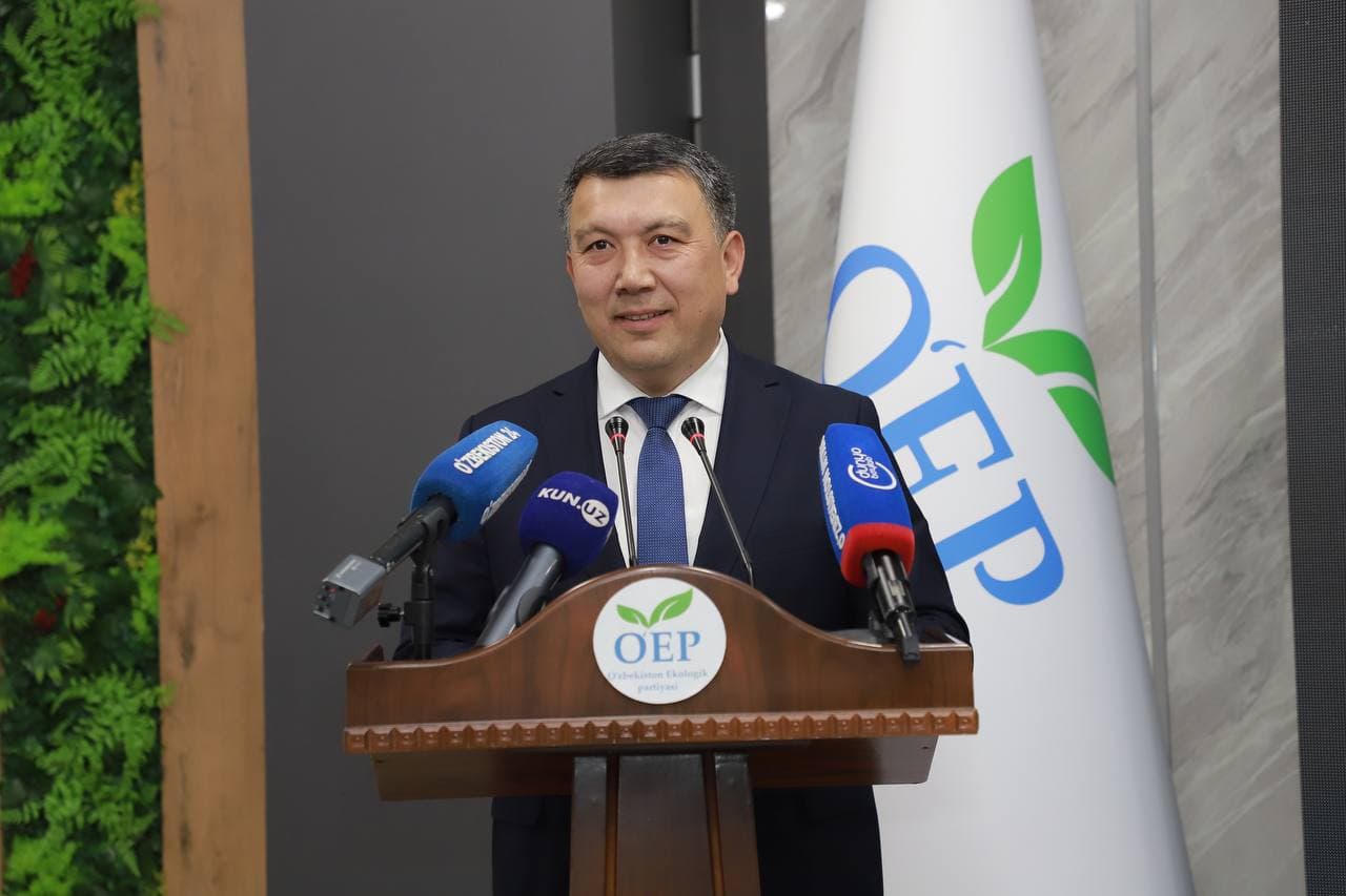 Кандидат в президенты от экологической партии Нарзулло Обломуродов организовал брифинг