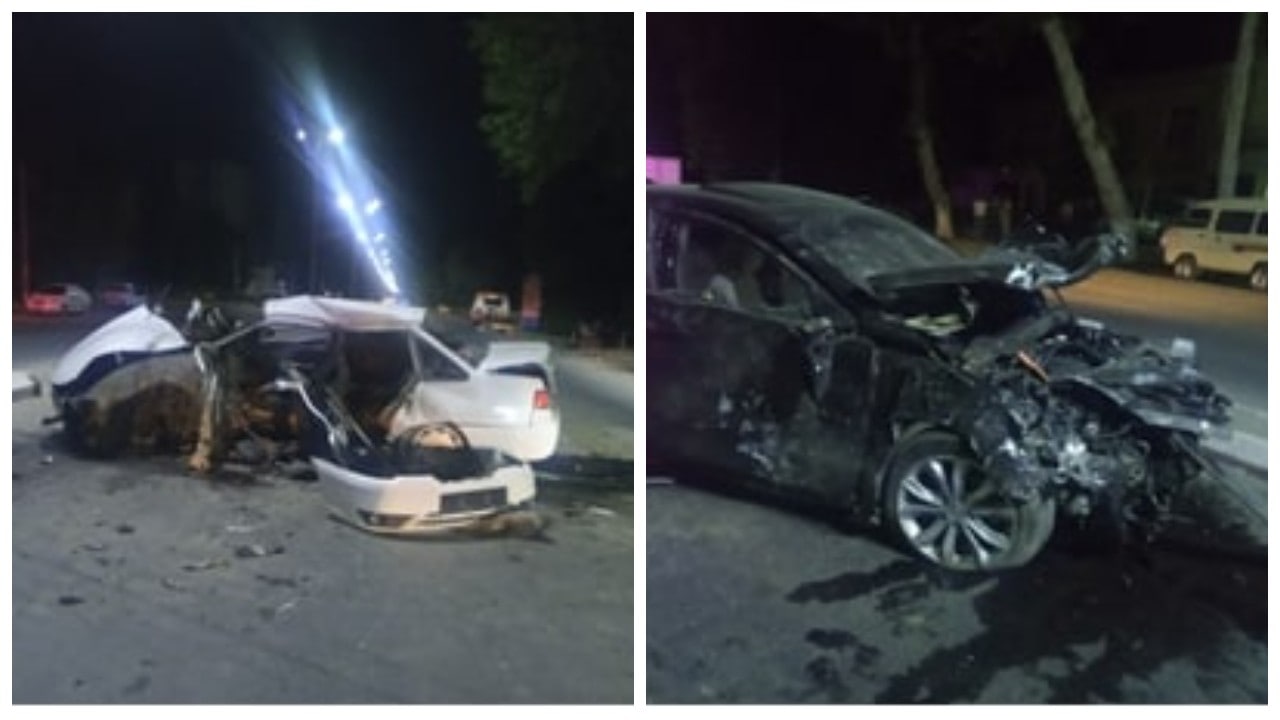 Malibu и Nexia-2 столкнулись в Самарканде: погибли два правоохранителя и пассажир