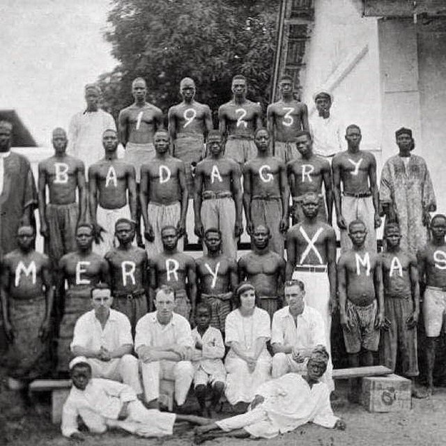 Nigeriyada o'tkazilgan Rojdestvo ziyofati jarayonlari. 1923-yil<br>