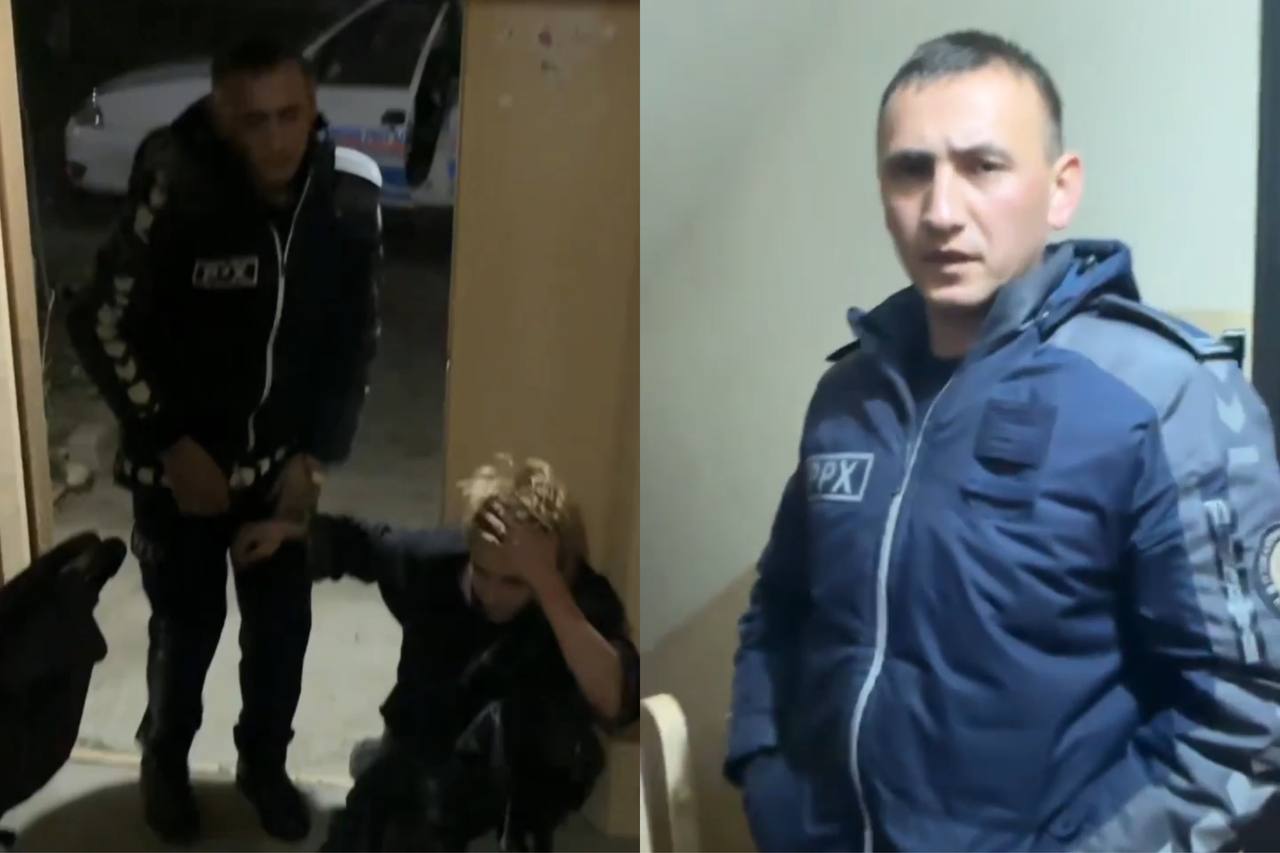 В Ташкенте сотрудники ППС без боди-камер пытались насильно задержать молодых людей под их домом 