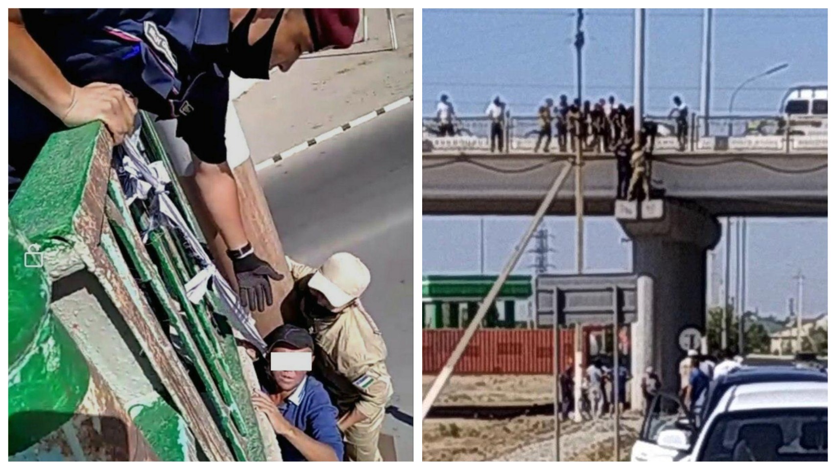 В Нукусе мужчина пытался повеситься под мостом и был спасен нацгвардейцами