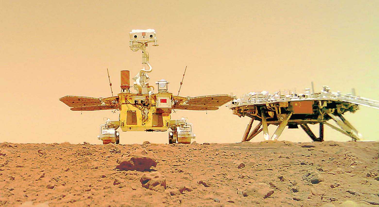 Космический аппарат «Чжужун» прислал записанные на Марсе видео со звуком