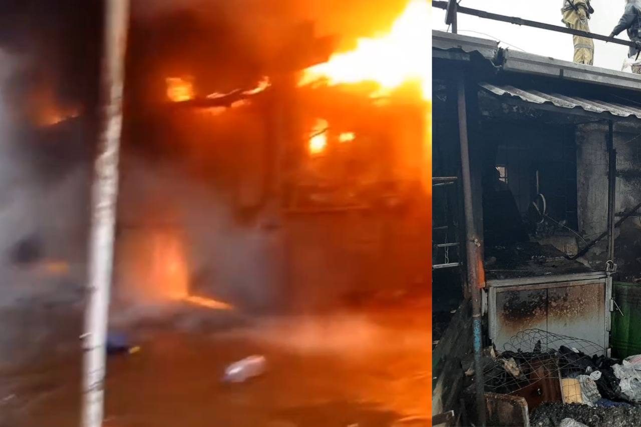 На Янгиабадском рынке произошел крупный пожар — видео