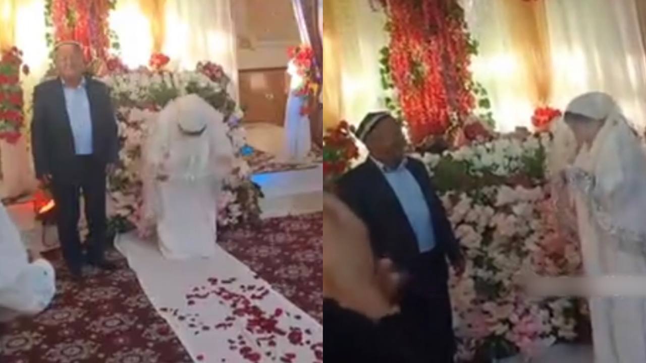 В Узбекистане женщина вышла замуж в 75 лет — видео