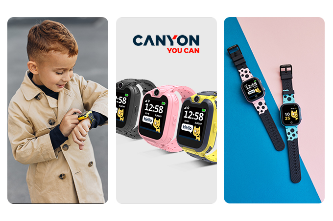 Бренд Canyon представляет оригинальный детский телефон в виде часов с функцией GPS