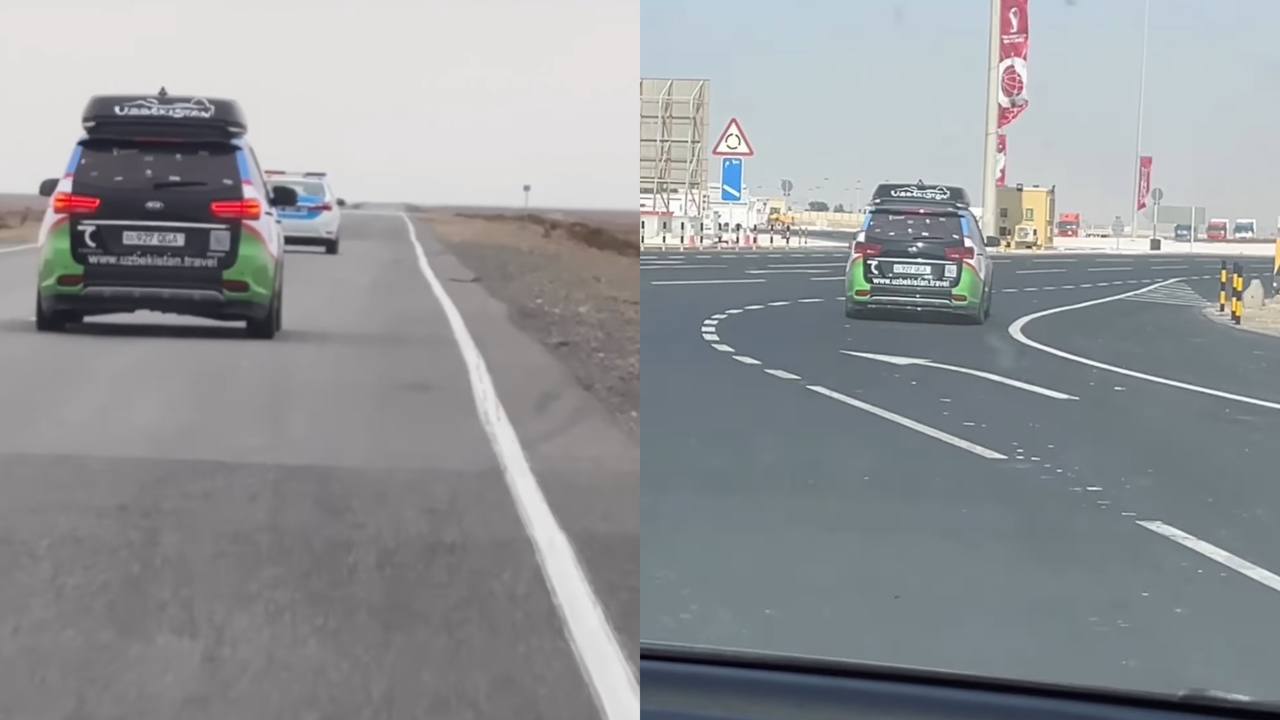 Узбекистанцы приехали в Катар из Ташкента на своих автомобилях — видео