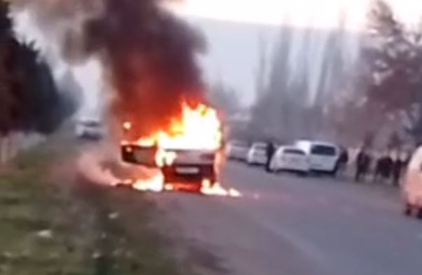 В Кашкадарье сгорел дотла Damas — видео
