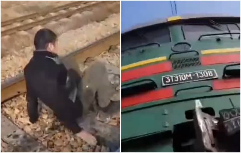 Узбекский тиктокер захотел набрать много лайков и лег под движущийся поезд