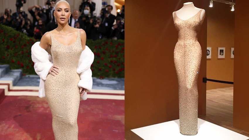 Ким Кардашьян испортила платье Мэрилин Монро, которое надевала на Met Gala – фото