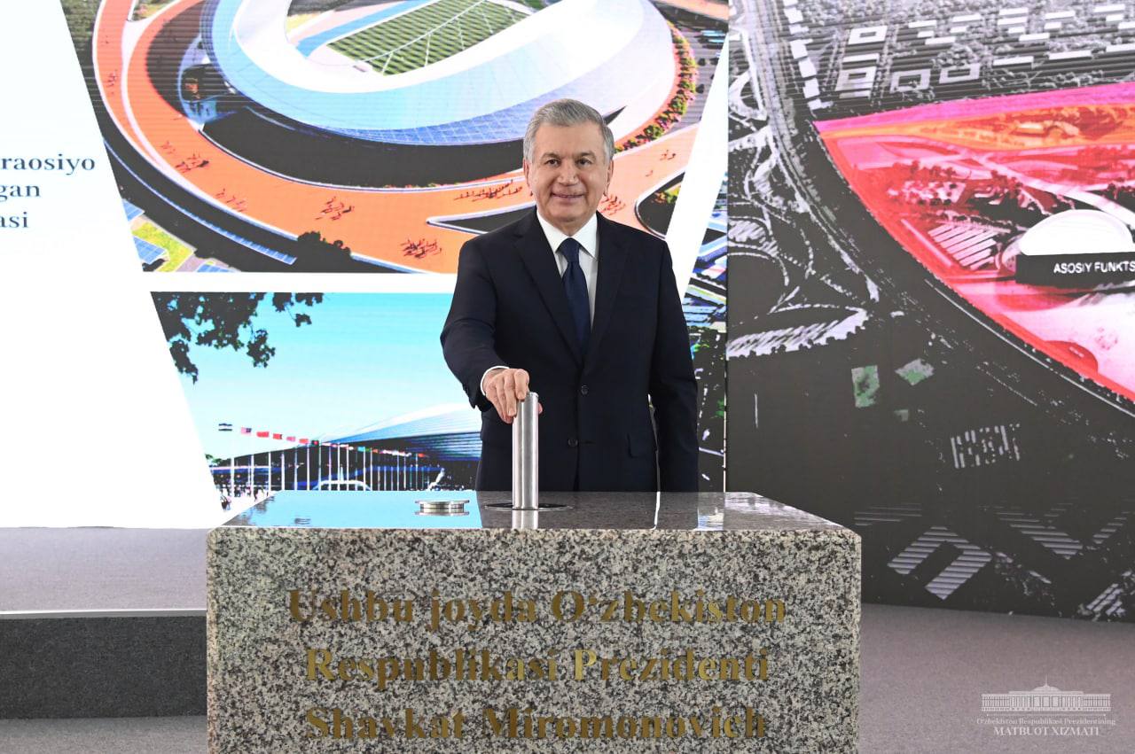 Шавкат Мирзиёев заложил первый камень в строительство Олимпийского городка