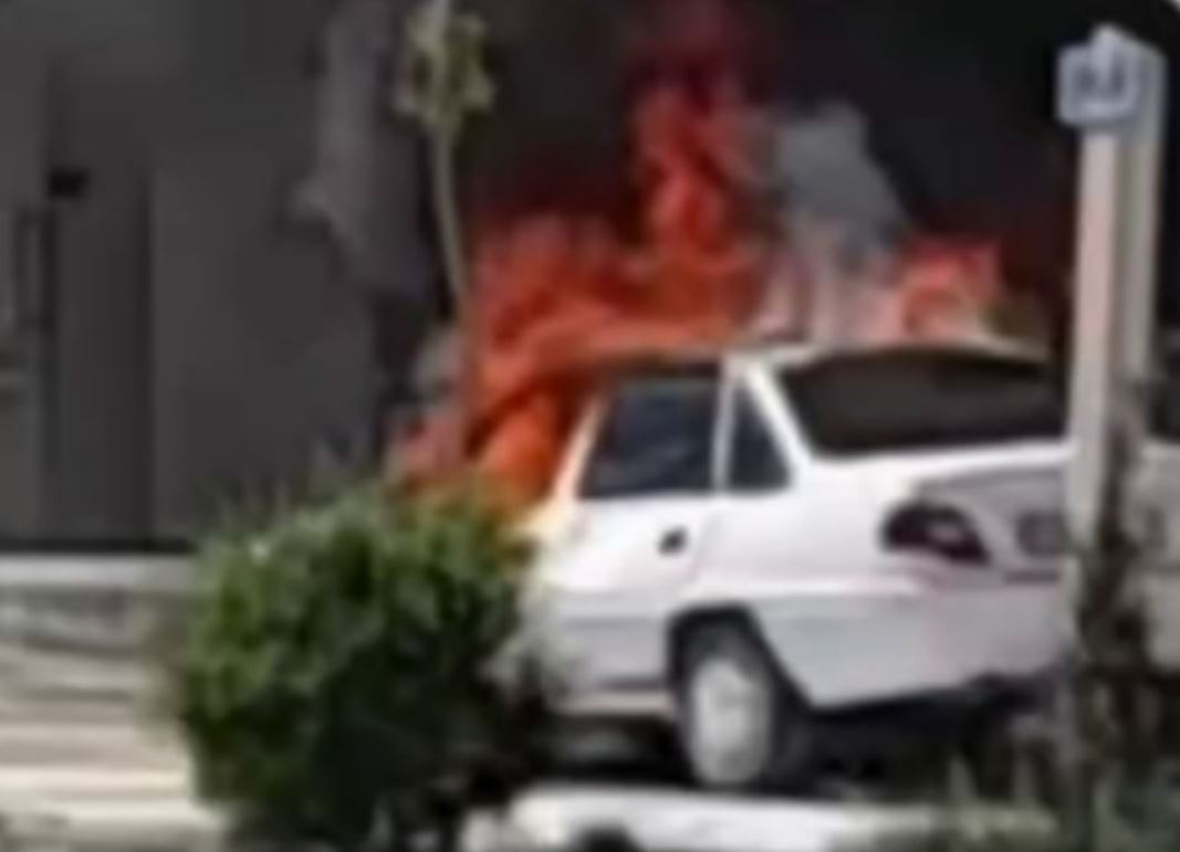 В Нукусе загорелась припаркованная Nexia — видео