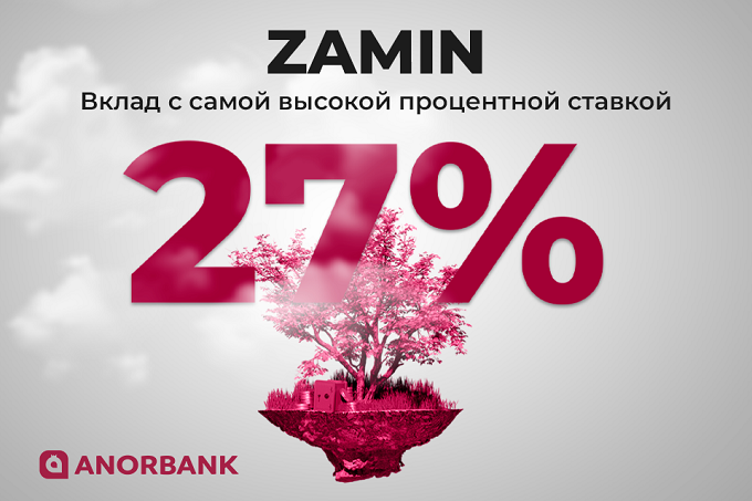 Успейте открыть вклад с самой высокой процентной ставкой 27% в ANORBANK — осталось 3 дня