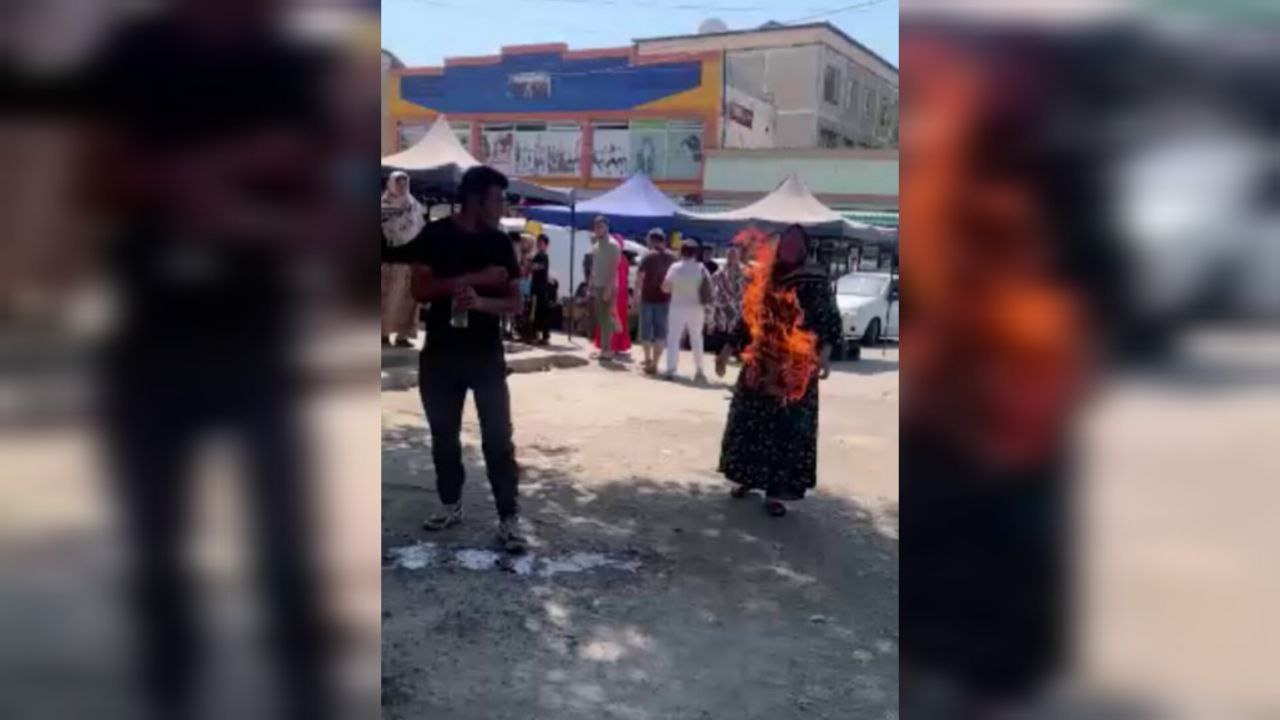 В Ташкенте женщина облила себя бензином и подожгла (видео)