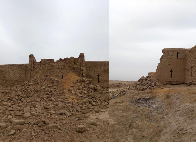 В Узбекистане разрушена недавно отреставрированная стена античной крепости