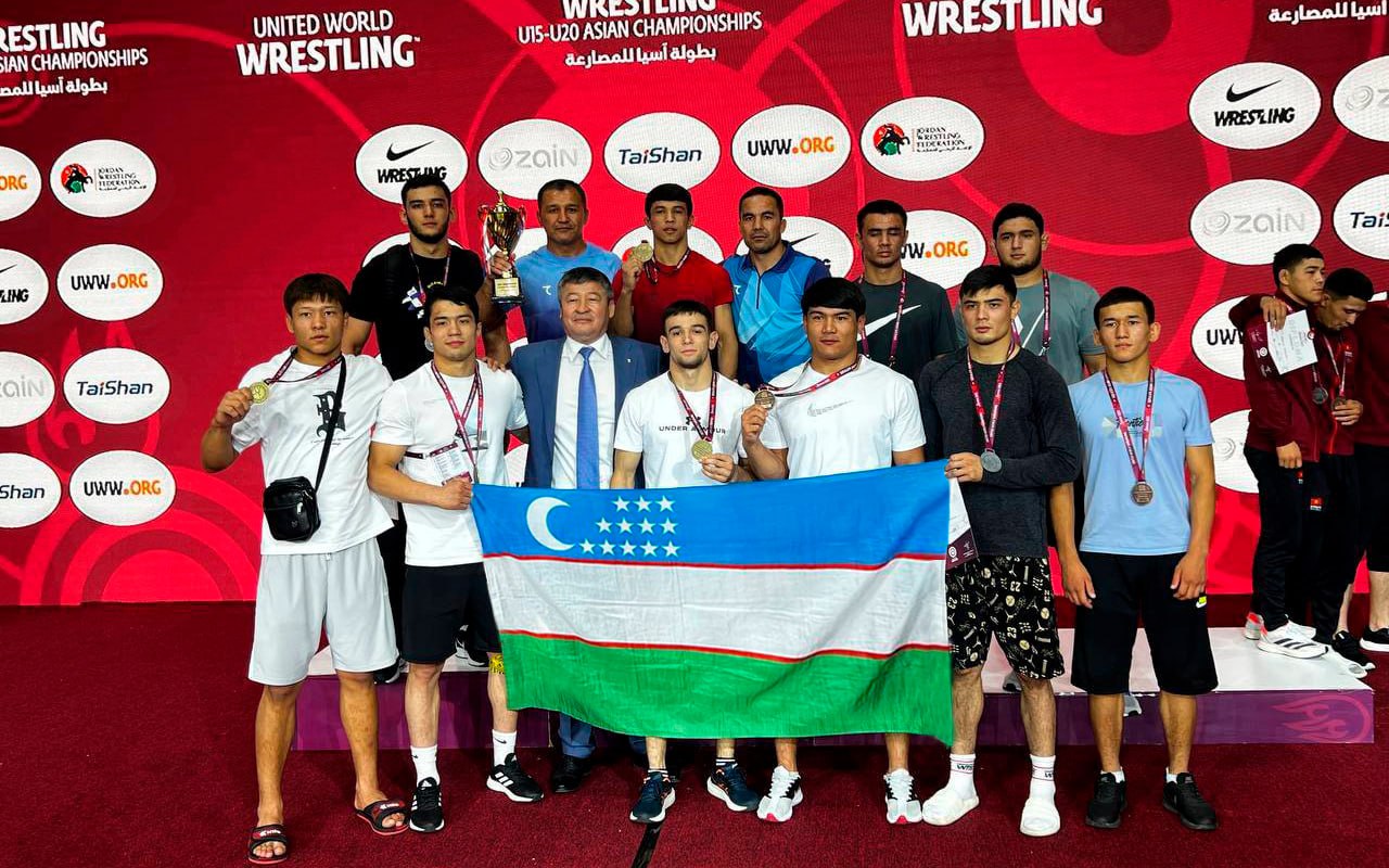 Борцы из Узбекистана завоевали восемь медалей на ЧА в Иордании