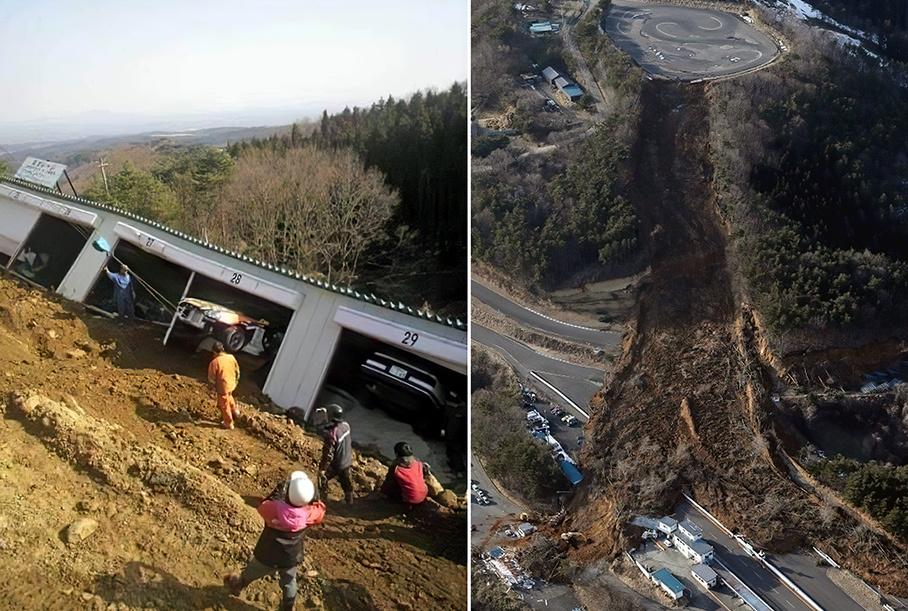 В Японии землетрясение уничтожило культовый гоночный автодром с машинами