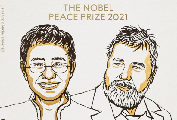 Нобелевскую премию мира присудили двум журналистам за защиту свободы слова