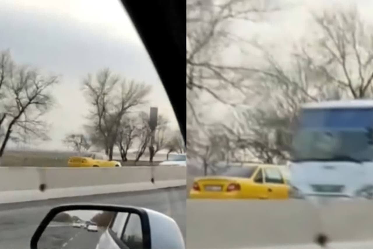 Как в кино: в Узбекистане водитель «Нексии» «бежал» от машины ДПС по встречной полосе