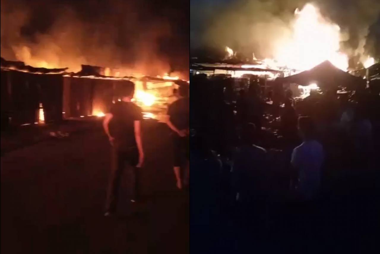 В пожаре в Самарканде сгорело более 20 магазинов. МЧС сообщало только о трех