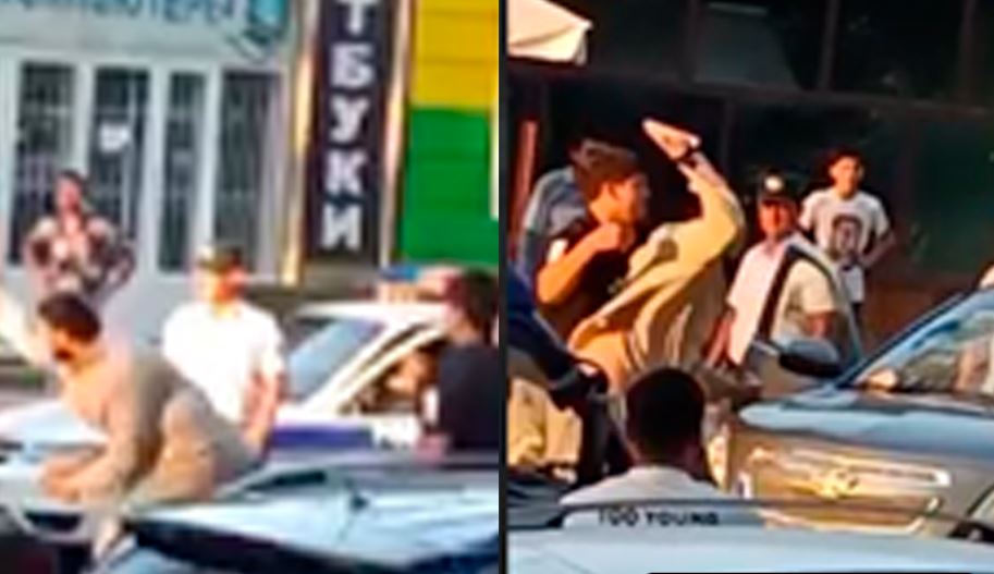 Житель Ферганы разбил стекла таксисту, который не отвечал на звонки (видео)