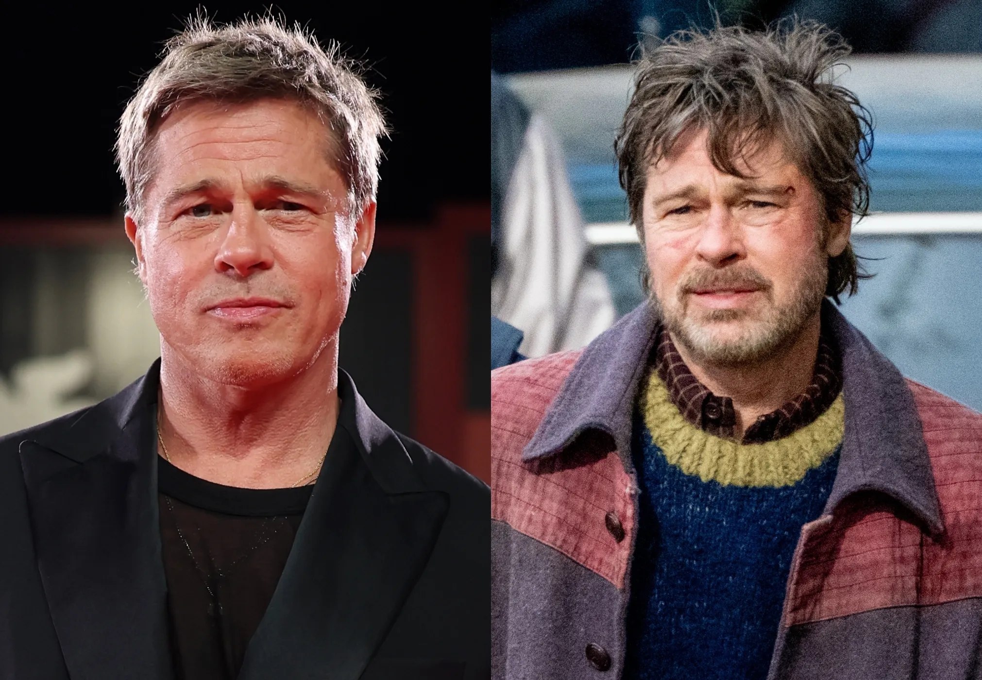 Брэд Питт удивил внешним видом на съемках нового фильма