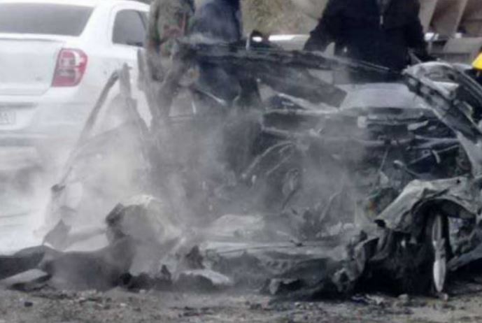 В Каракалпакстане Cobalt разлетелся на части из-за взрыва — видео