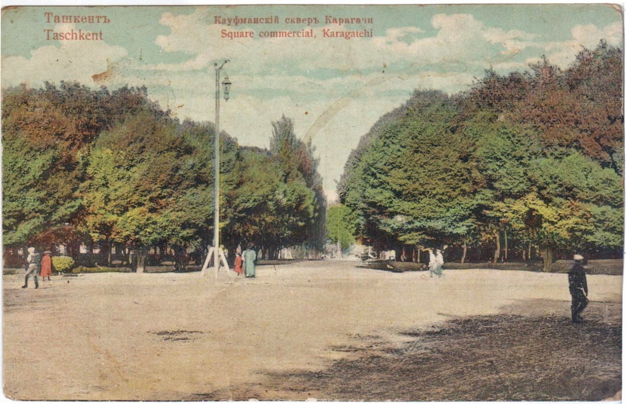 Toshkent Kaufmanskiy maydoni. Qarag'ochi. 1910-1912-yillar