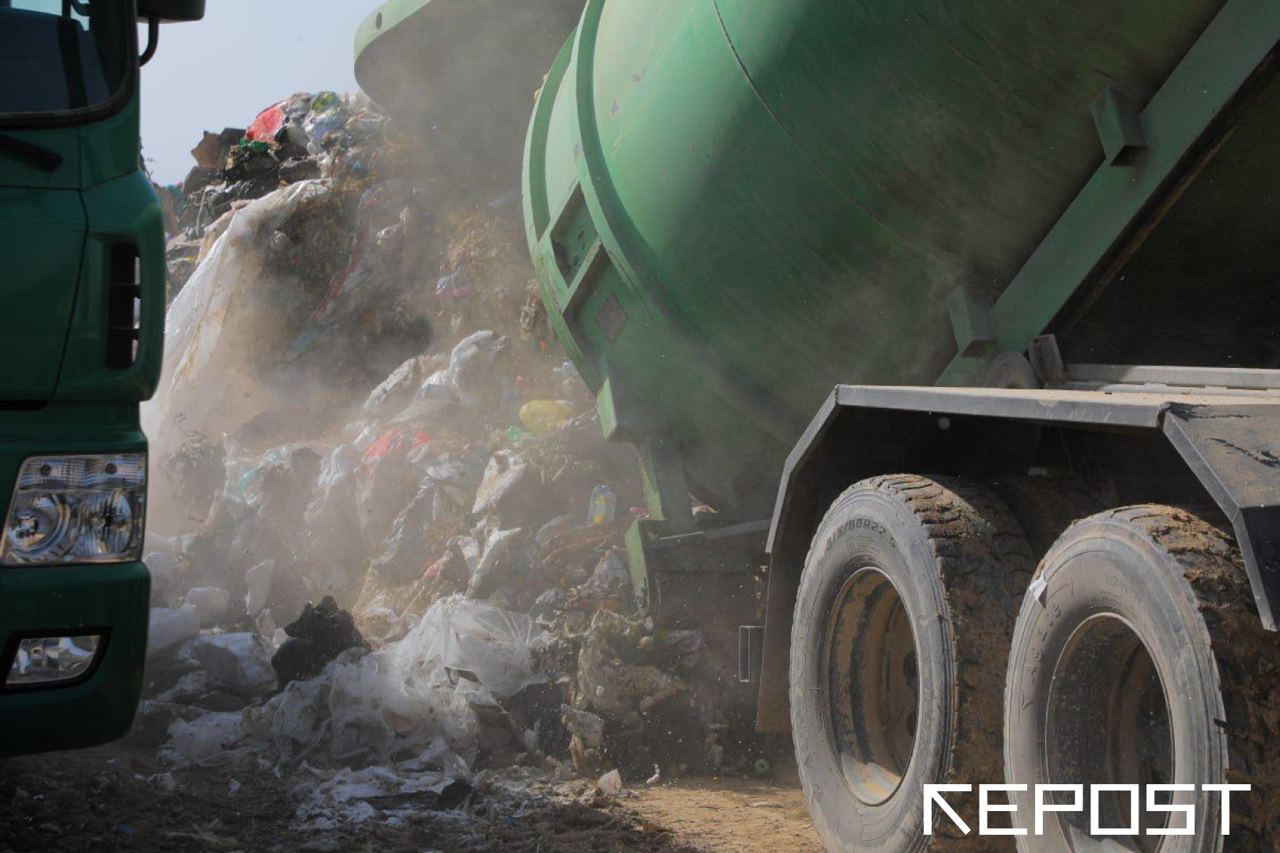 Ахангаранский мусорный полигон. Фото:  Repost.uz