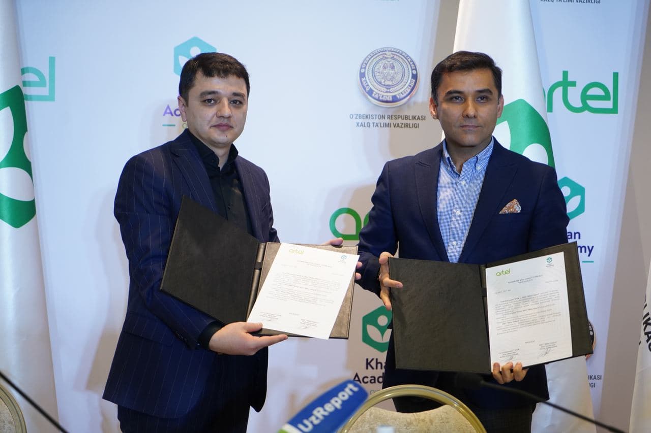 Группа компаний Artel подписали меморандум о спонсировании бесплатной онлайн-платформы Khan Academy Uzbek