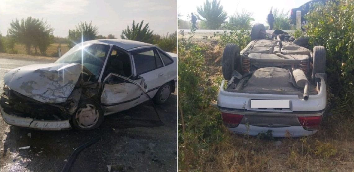 В Кашкадарьинской области случилась страшная авария с участием двух «Нексий»: одна из них перевернулась