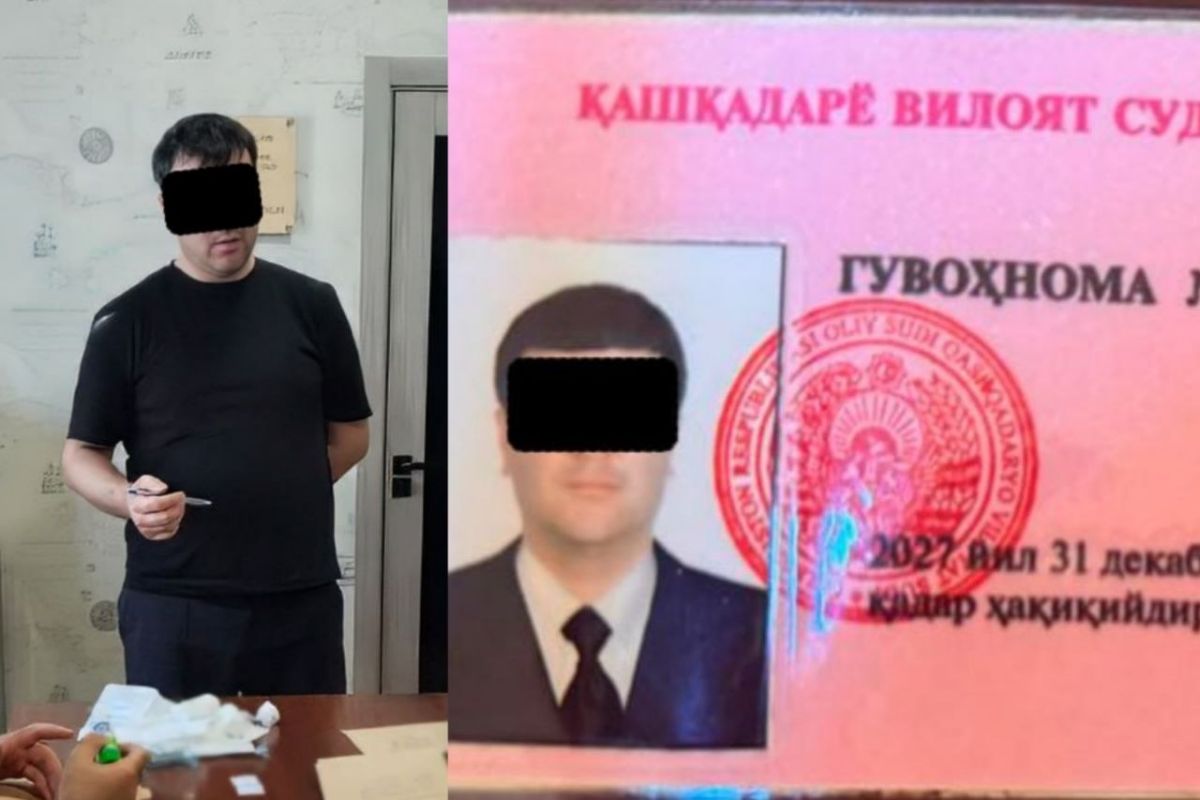 В Кашкадарье помощник судьи попался на крупной взятке