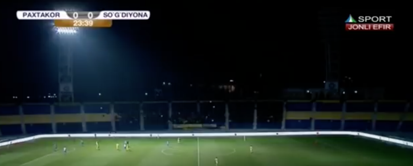 На первом матче Суперлиги между Пахтакором и Согдианой отключили свет на стадионе (видео)