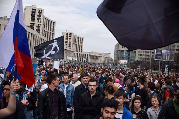 В Москве тысячи людей вышли на митинг в защиту Telegram