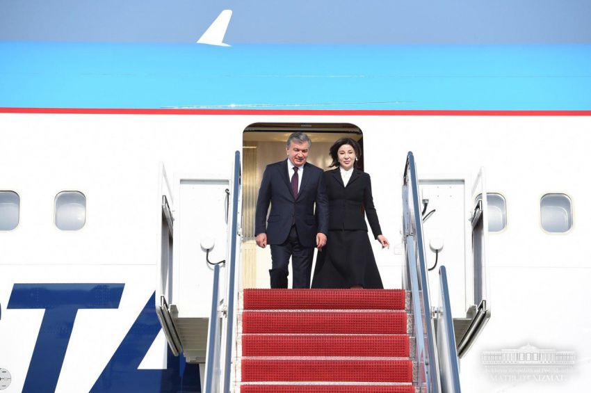 Шавкат Мирзиёев и первая леди Узбекистана прибыли в США
