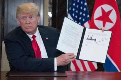 Раскрыты подробности документа, подписанного между Трампом и Ким Чен Ыном