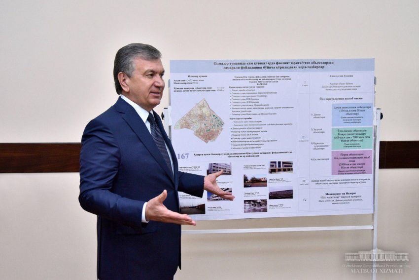 Мирзиёеву показали проект нового центра «Olmazor city» (фото)