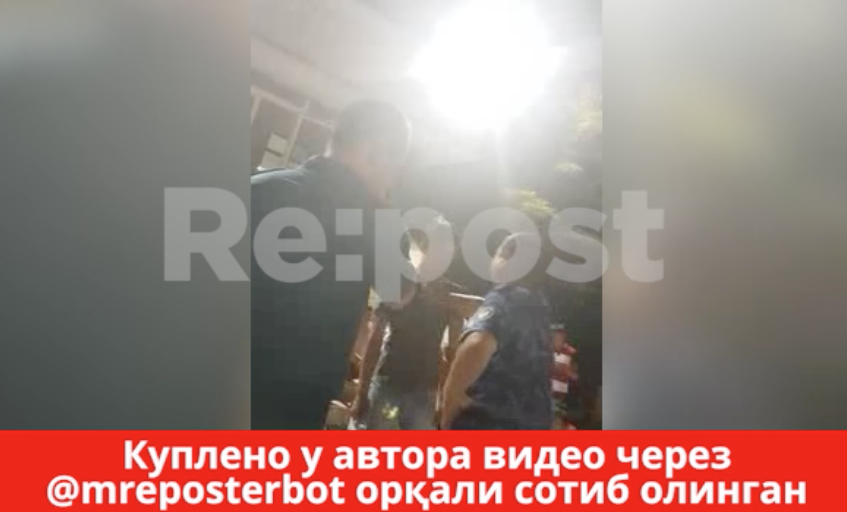 В Андижанской области сотрудники ОВД матерят и применяют силу к подросткам, гулявшим по улице вечером (видео)