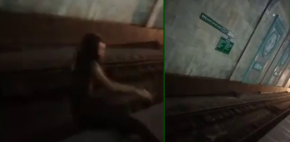 В ГУВД прокомментировали видео с падением девушки под поезд на станции Алишера Навои