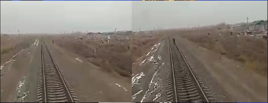 Опубликовано видео наезда поезда на подростка в наушниках в Нукусе
