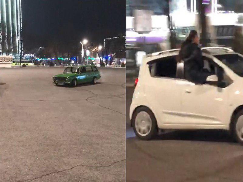 В Ташкенте водители поразвлекались ночью и поехали на штрафстоянку (видео)