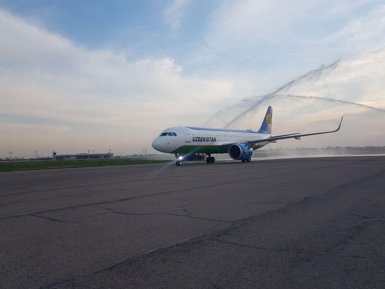 В Узбекистане встретили первый Airbus A320neo с Wi-Fi на борту (фото) 