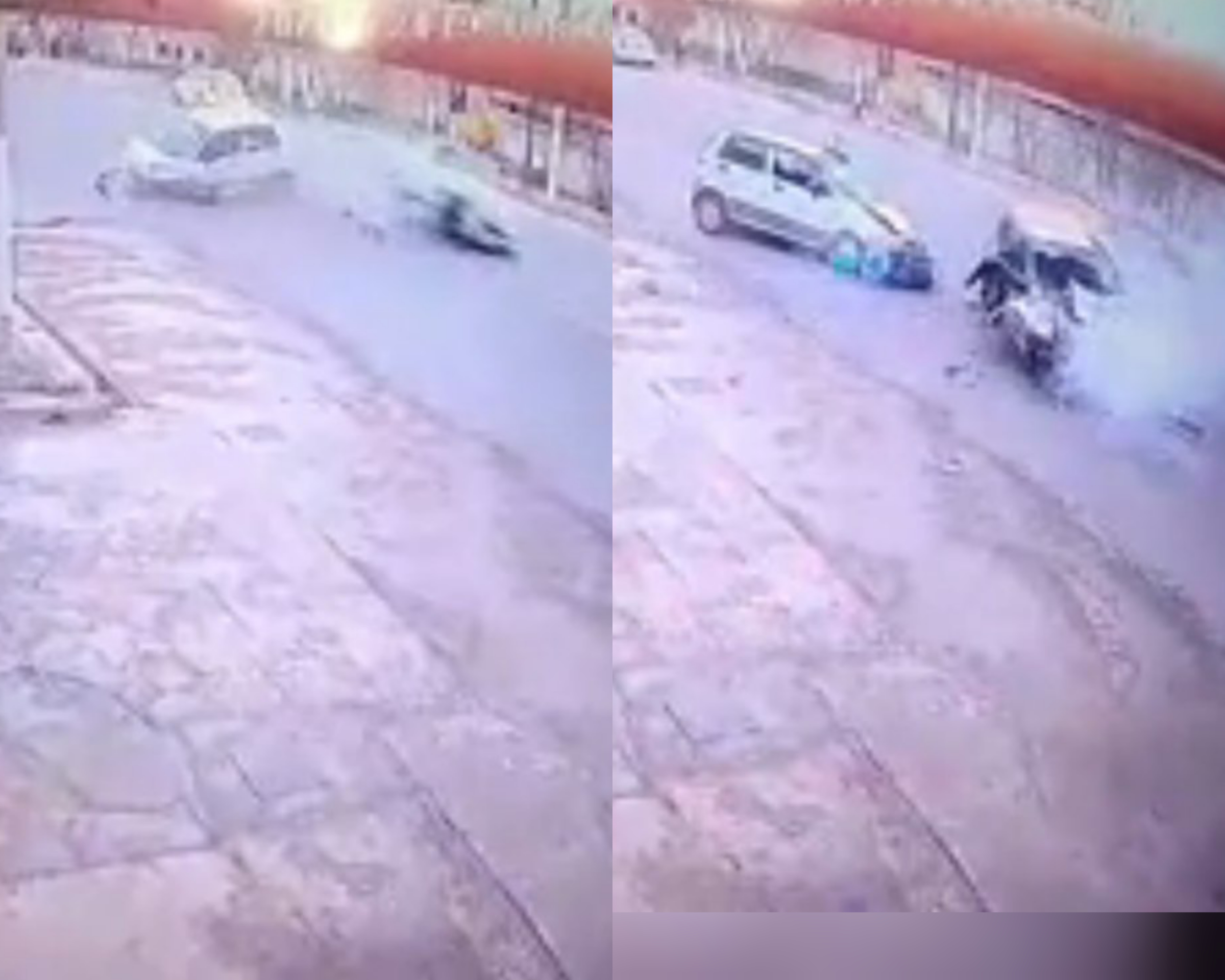 В Ташобласти три автомобиля сошлись в одной точке и покалечили друг друга (видео)