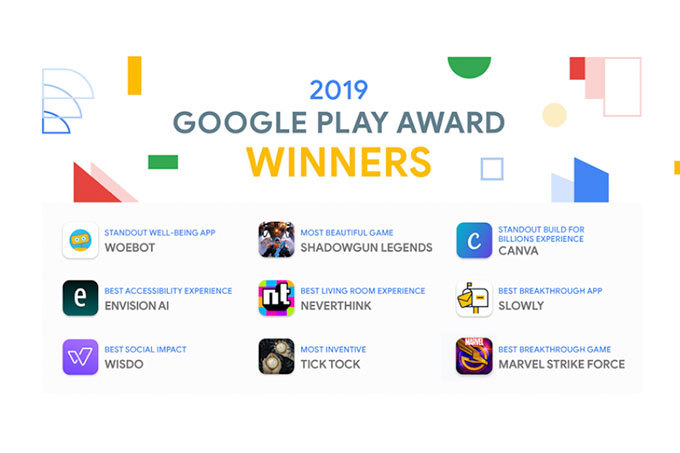 Названы лучшие приложения и игры 2019 года по версии Google
